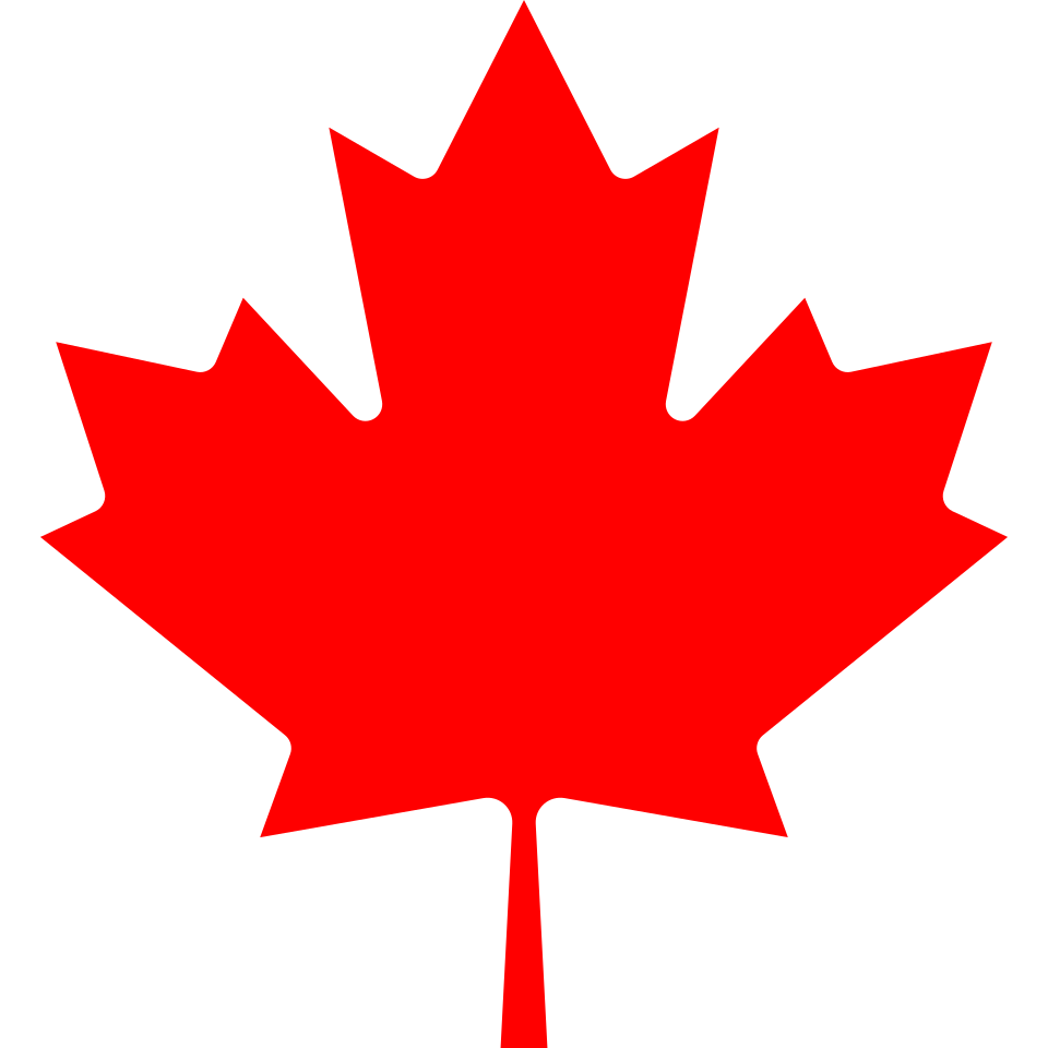 Red Canadian maple leaf